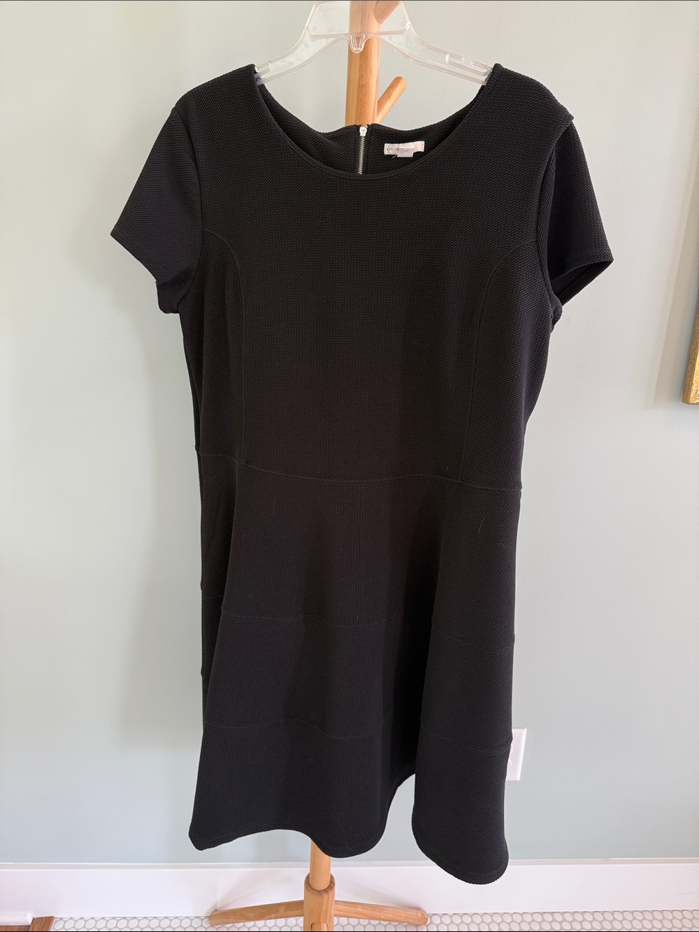 Cato Black Short Sleeve A-Line Dress NWOT Size XL